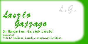 laszlo gajzago business card
