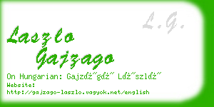 laszlo gajzago business card